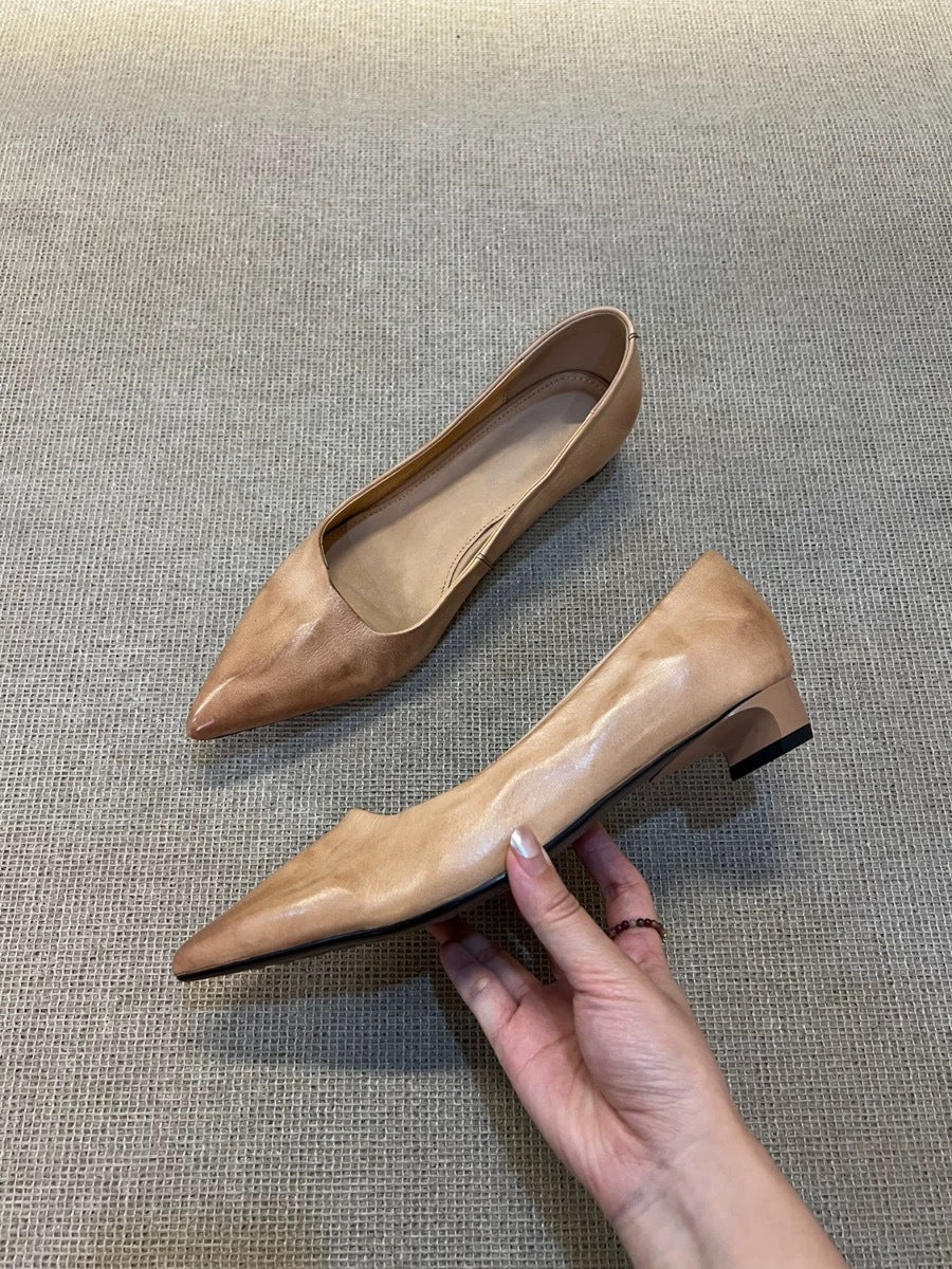 Damen Elegante Ballerinas mit spitzem Design und bequemer Innensohle EB
