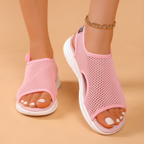 Damen Fußfreundliche Mesh-Sandalen mit offenem Zehenbereich und rutschfester Sohle EB