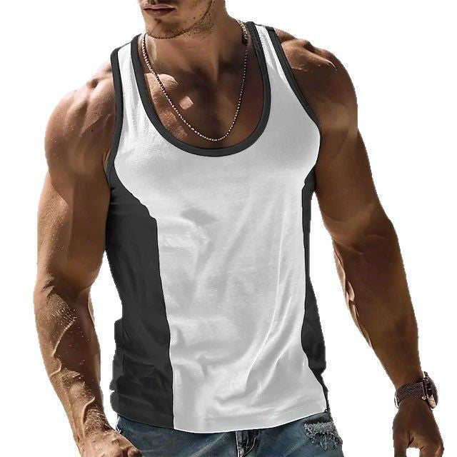 Herren Sportliches ärmelloses Trainingsshirt mit atmungsaktivem Material und modernem Schnitt EB