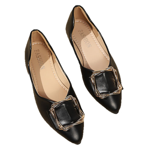 Damen Elegante Ballerinas mit modischem Schmuckelement EB