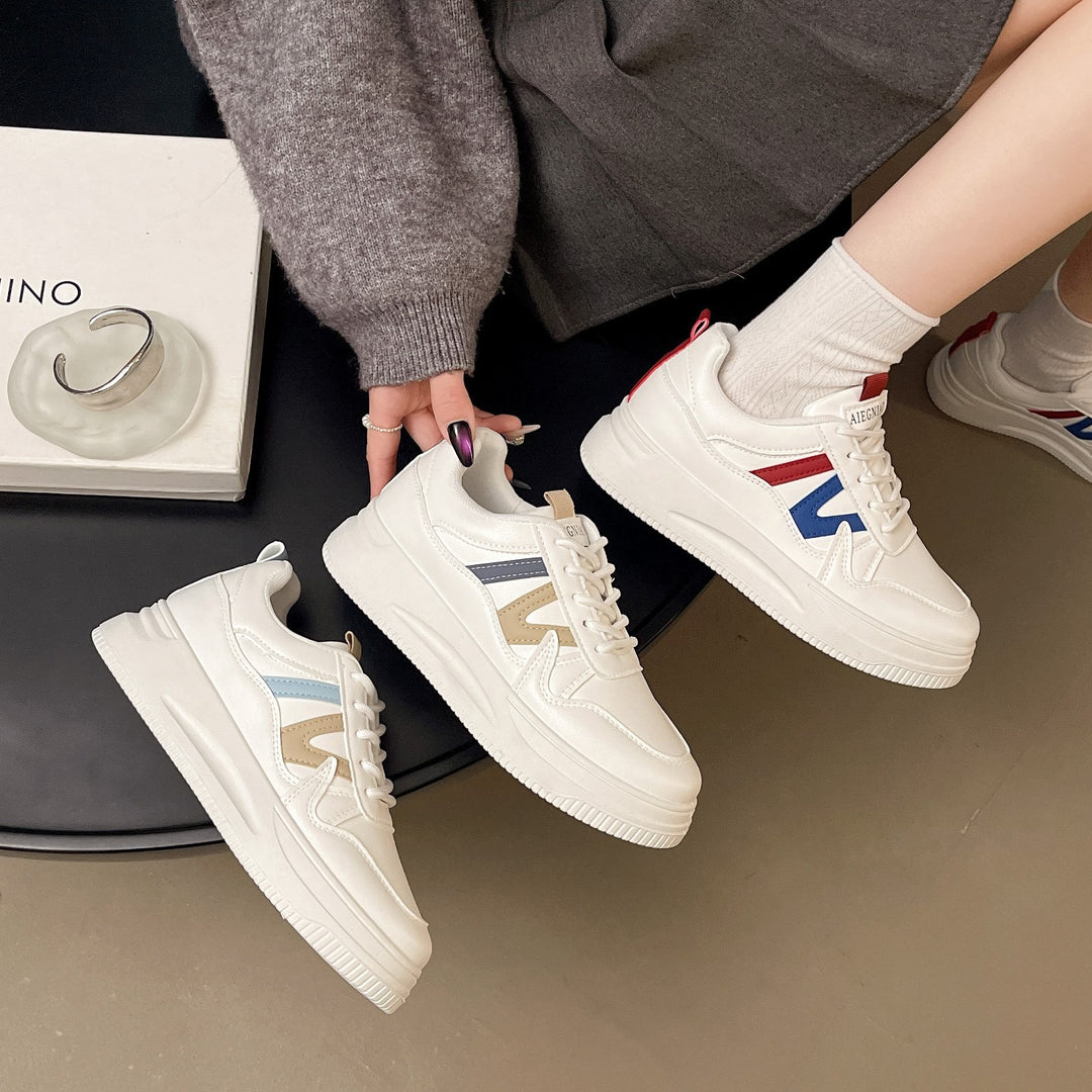 Damen Hohe Plattform-Sneaker mit orthopädischer Dämpfung und stylischem Design EB