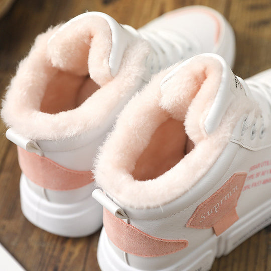 Damen Hohe Sneaker mit kuscheligem Innenfutter und trendigem Design EB