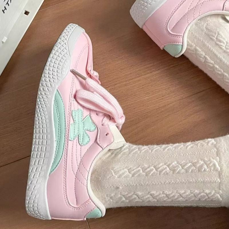 Damen Sportliche Sneakers mit floralem Design und lässiger Sohle EB
