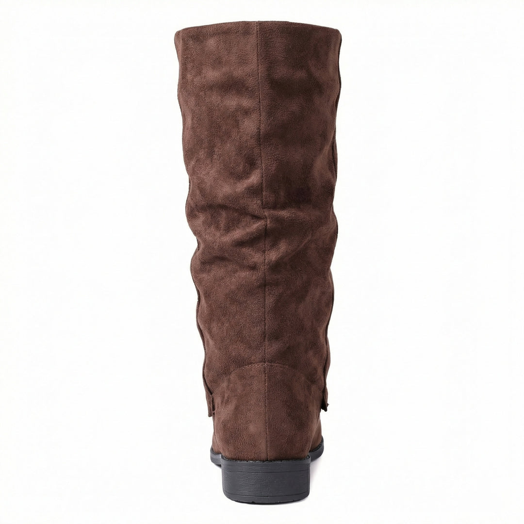 Damen Weiche Winterstiefel aus Veloursleder EB
