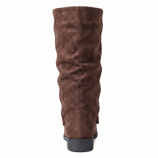 Damen Weiche Winterstiefel aus Veloursleder EB