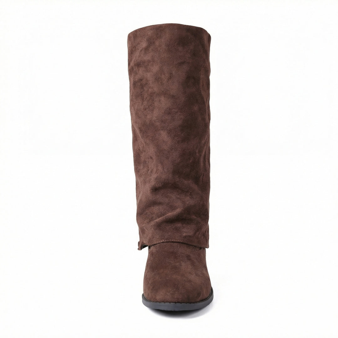 Damen Weiche Winterstiefel aus Veloursleder EB
