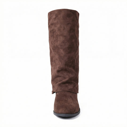 Damen Weiche Winterstiefel aus Veloursleder EB