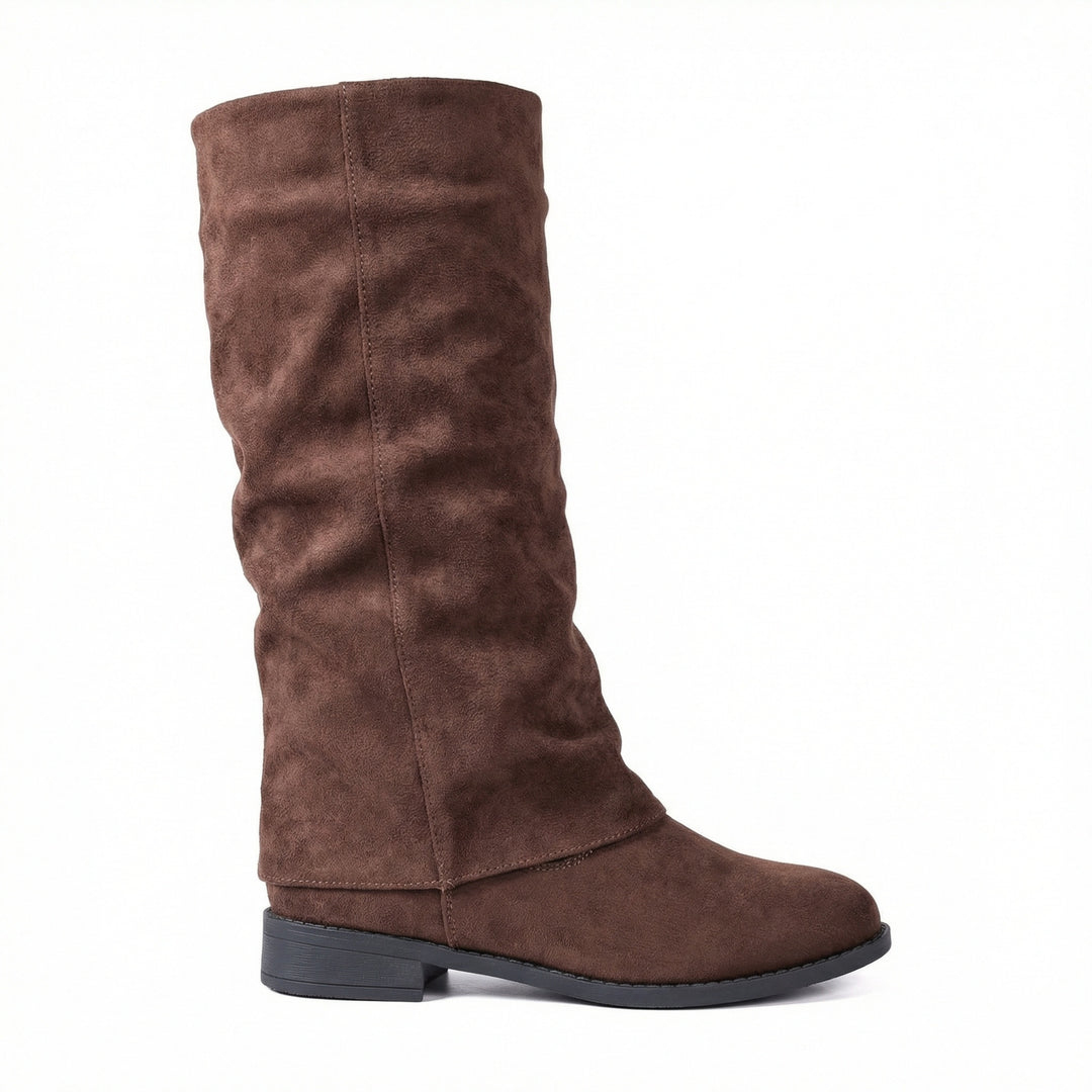 Damen Weiche Winterstiefel aus Veloursleder EB