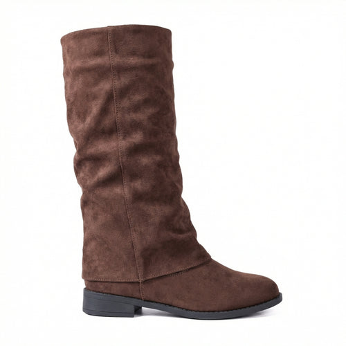 Damen Weiche Winterstiefel aus Veloursleder EB