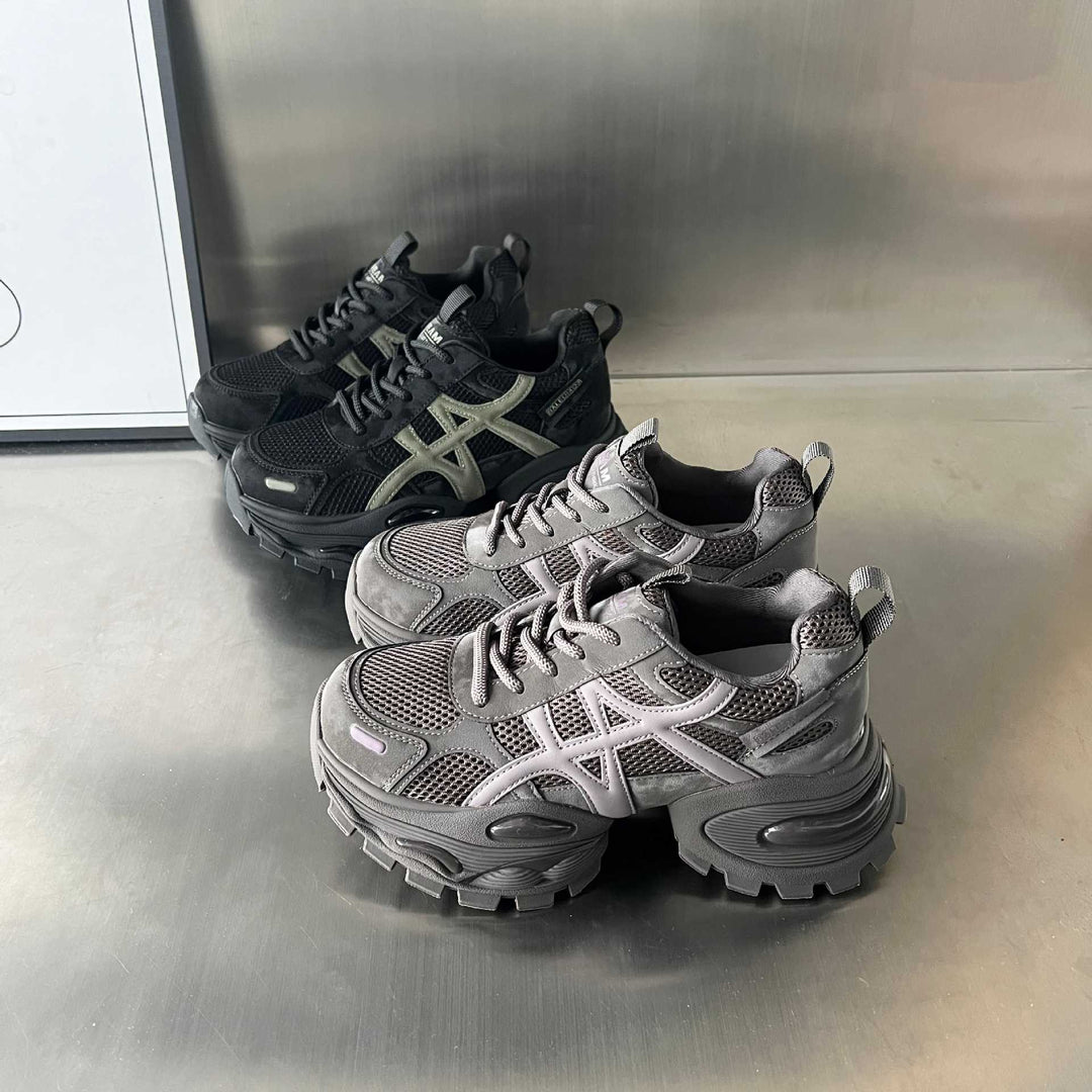 Damen Sportliche Chunky Sneakers mit atmungsaktivem Mesh und robustem Profil EB