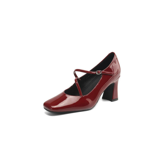 Damen Mary Jane Pumps mit elegantem Tiermuster und bequemem Blockabsatz EB