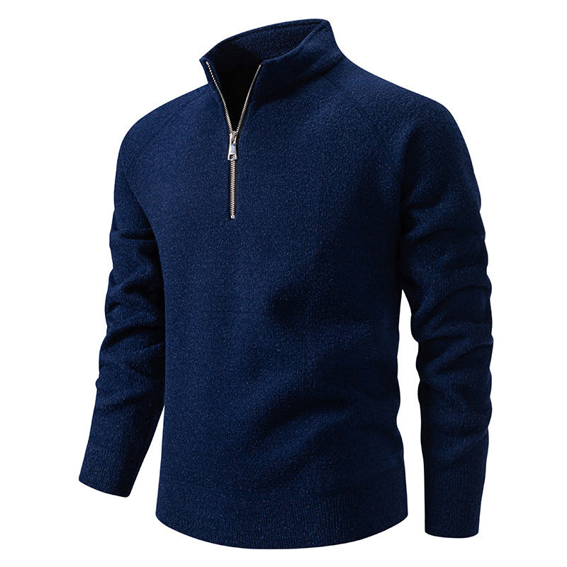 Herren Pulli mit modernem Reißverschluss und Raglanärmeln EB