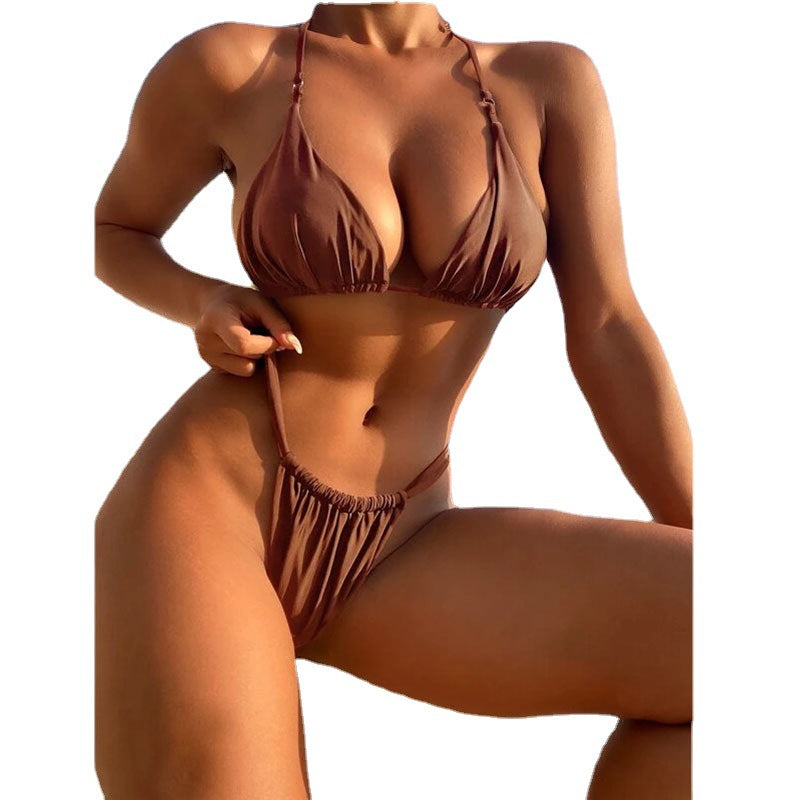Damen Triangel-Bikini mit hohem Beinausschnitt EB