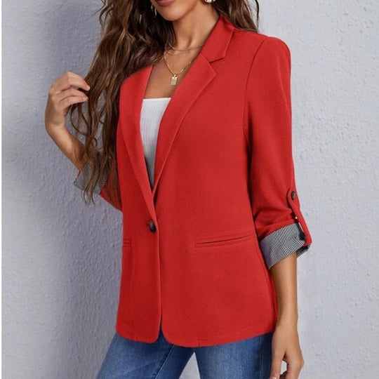Damen Eleganter und stilvoller Blazer mit Streifenmuster EB