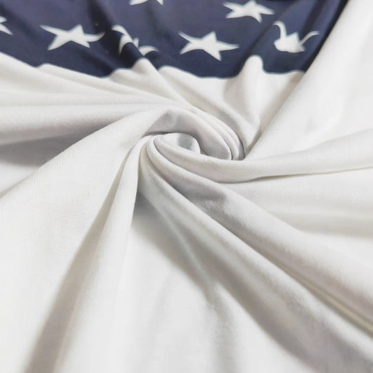 Damen Sweatshirt mit amerikanischem Flaggenmotiv und Sternen EB