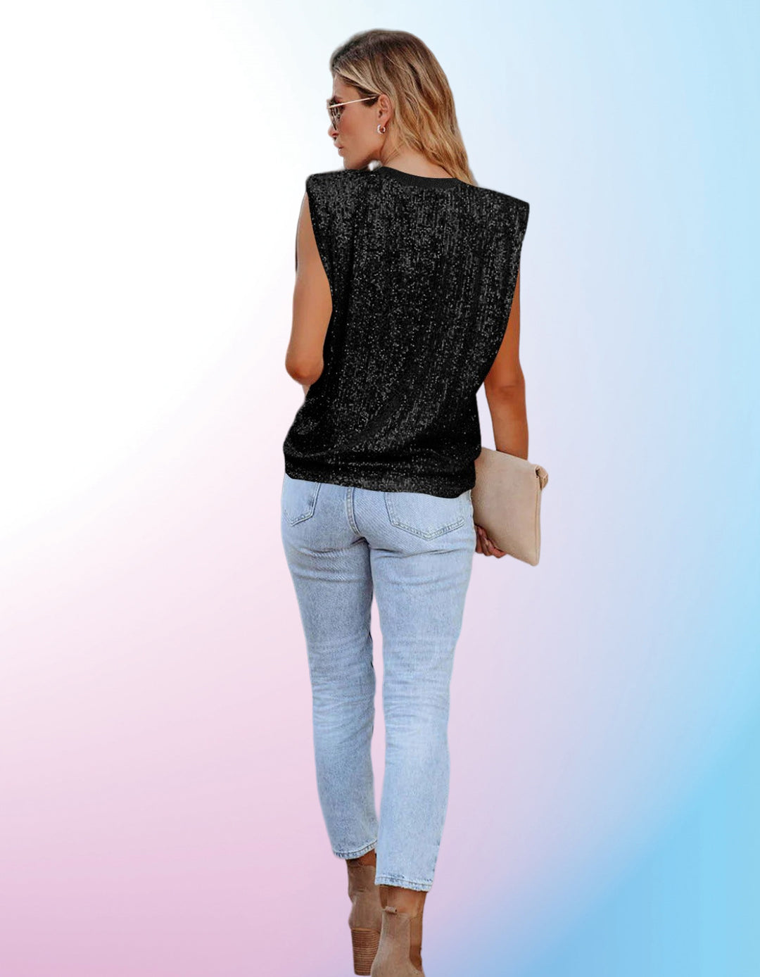 Damen Elegantes Crop-Top mit strukturiertem Design und weitgeschnittenem Schnitt EB