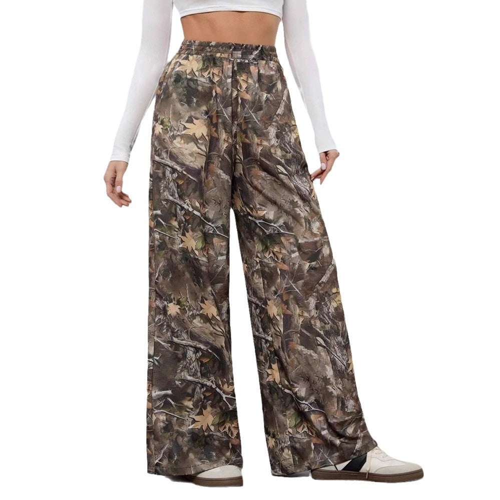 Damen Freizeit Palazzohose im modernen Camouflage-Design EB