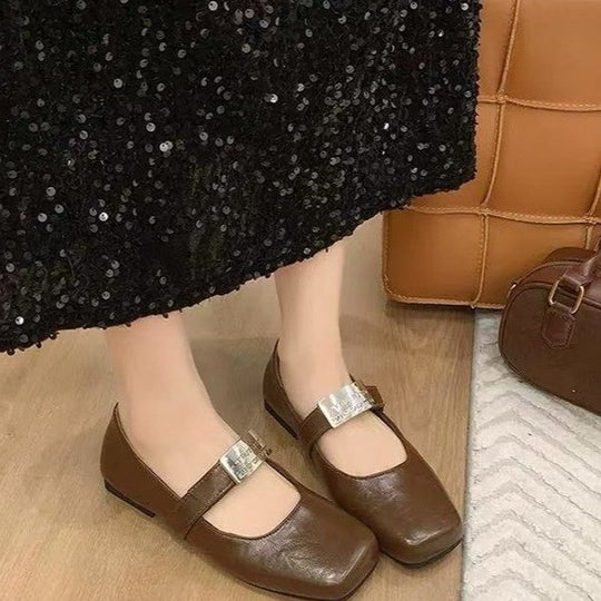 Damen Ballerinas mit modischer Riemchenverzierung EB
