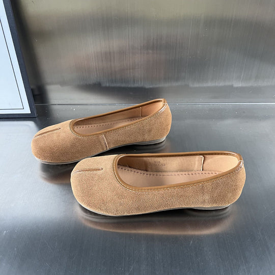 Damen Mokassins aus hochwertigem Wildleder mit eleganter Naht EB