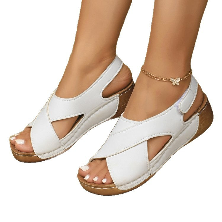 Damen Wedge-Sandalen mit anatomischem Fußbett und funktionalem Cut-Out Design EB