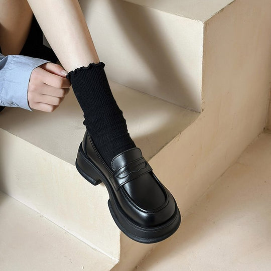 Damen elegante Loafers mit modischem Schnallendesign EB