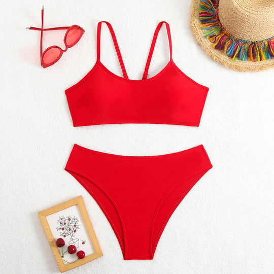 Damen Bikini-Set mit sportlichem Schnitt und herausnehmbaren Polstern EB