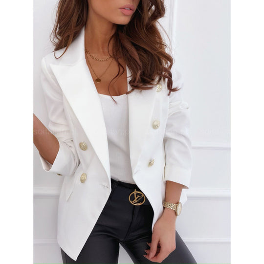 Damen Blazer mit doppelter Knopfleiste und elegantem Revers EB