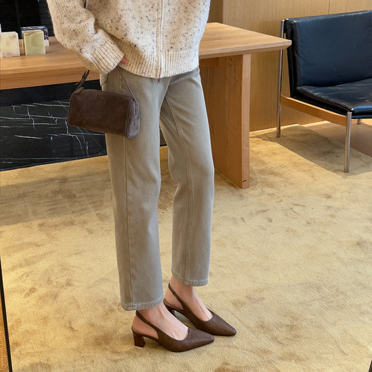 Damen Slingpumps mit stylischem Flechtmuster EB