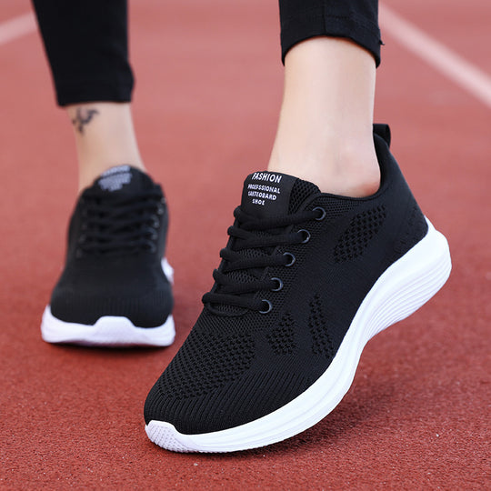 Damen Modische und atmungsaktive Sneaker mit flexiblem Mesh-Obermaterial EB
