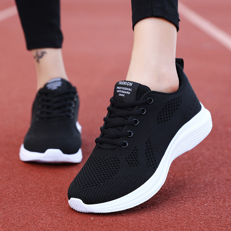 Damen nan leichte Laufschuhe mit atmungsaktivem Strickobermaterial und viskoelastischer Komfortsohle EB