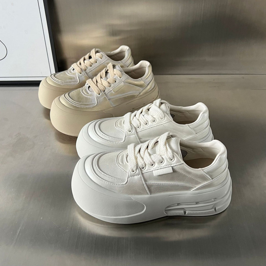 Damen modische Sneakers mit extragroßer Plateausohle und atmungsaktiver Mesh-Oberfläche EB