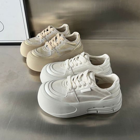 Damen modische Sneakers mit extragroßer Plateausohle und atmungsaktiver Mesh-Oberfläche EB