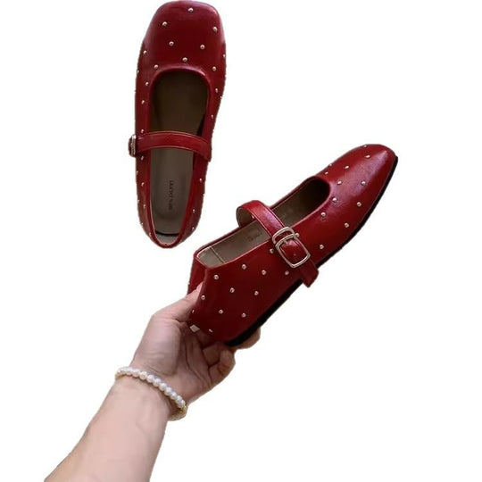 Damen Elegante Ballerinas mit dekorativen Strasssteinen EB