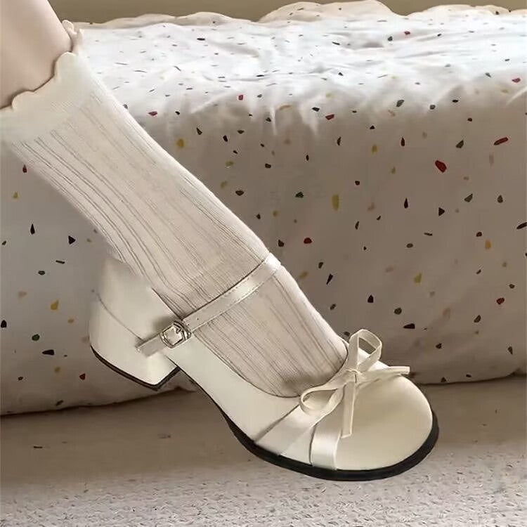 Damen Ballerinas mit dekorativer Schleifenapplikation und stabiler Sohle EB
