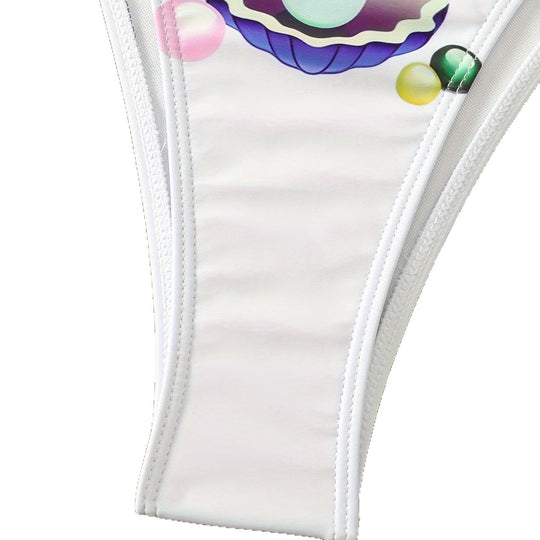 Damen Triangel-Bikini mit verspieltem Muschel-Design EB