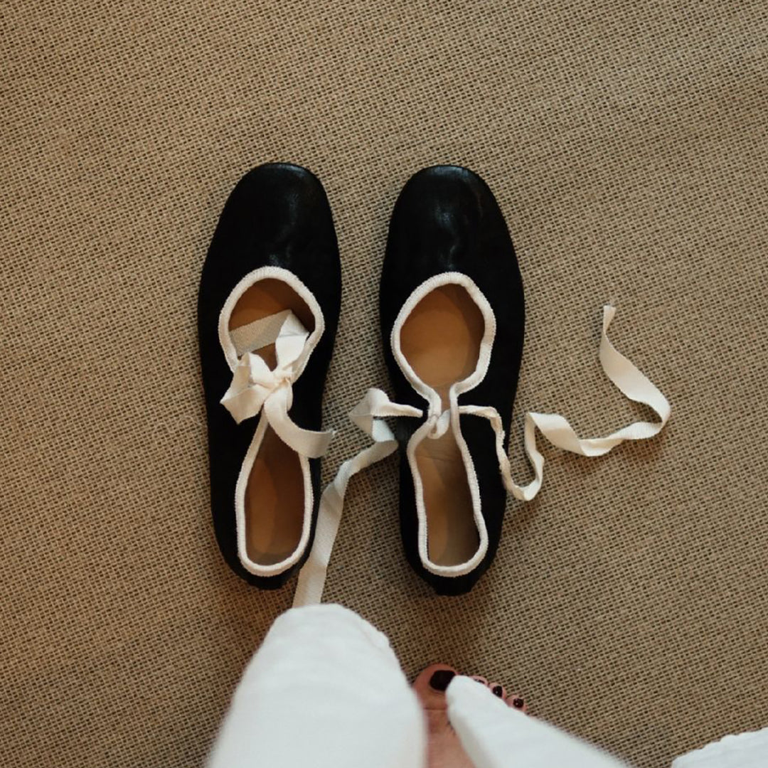 Damen elegante Ballerinas mit dekorativem Schleifenakzent EB