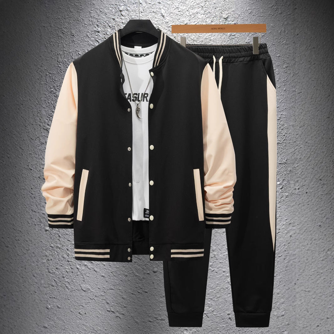 Herren Sportliches Sweat-Anzug-Set mit gestreiften Details EB