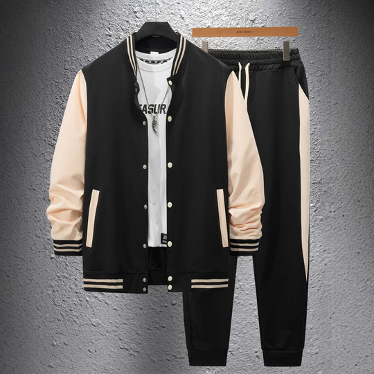 Herren Sportliches Sweat-Anzug-Set mit gestreiften Details EB