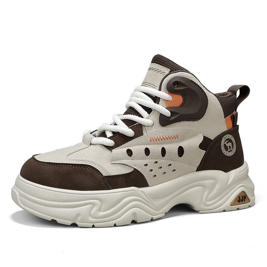 Damen Modische High-Top Sneakers mit stabiler Sohle und dämpfendem Innenmaterial EB
