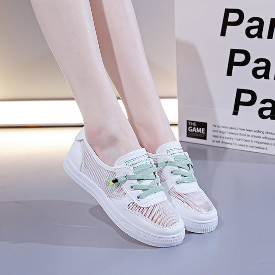 Damen Luftige Mesh-Sneaker mit elastischem Schnürsystem EB