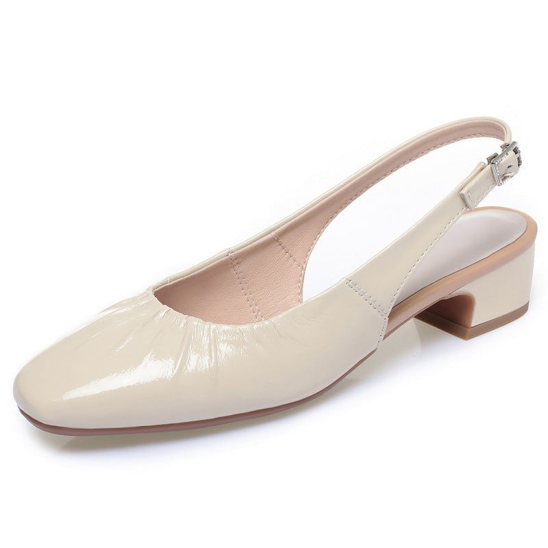 Damen Slingpumps mit elastischem Rüschendesign EB