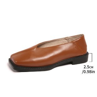Damen Ballerinas mit eckiger Zehenpartie und rutschfester Sohle EB