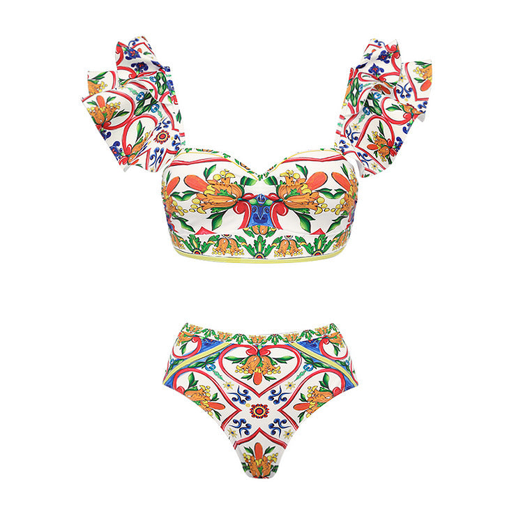Damen Bikini-Top und Wickelrock Set EB