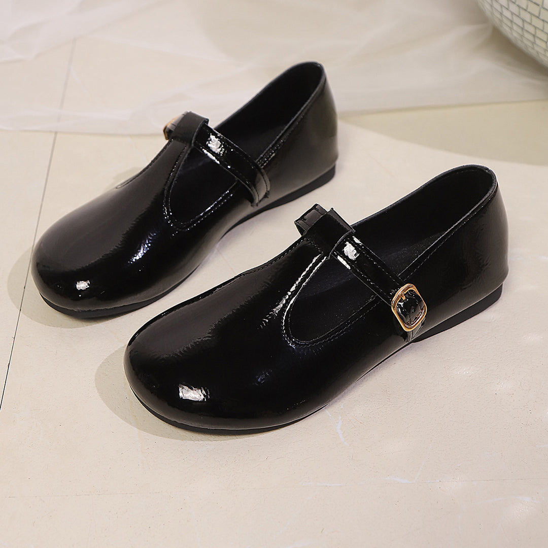 Damen Ballerinas mit elegantem Riemchen und schimmerndem Detail EB