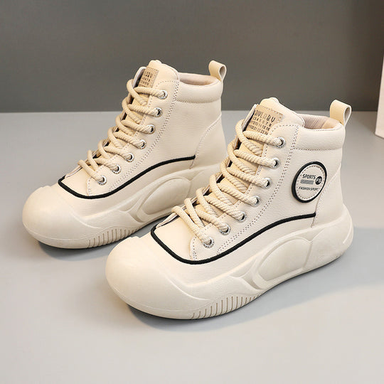 Damen modische High-Top Sneakers mit strapazierfähiger Sohle und sportlichem Design EB