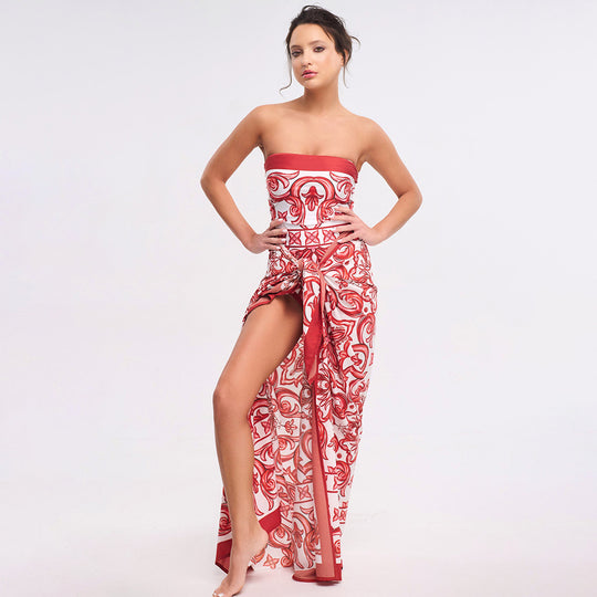 Damen Einteiler Badeanzug mit kunstvollem floralem Design EB