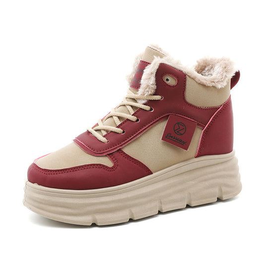Damen Winterliche Hochstiefel mit kuscheligem Innenfutter EB