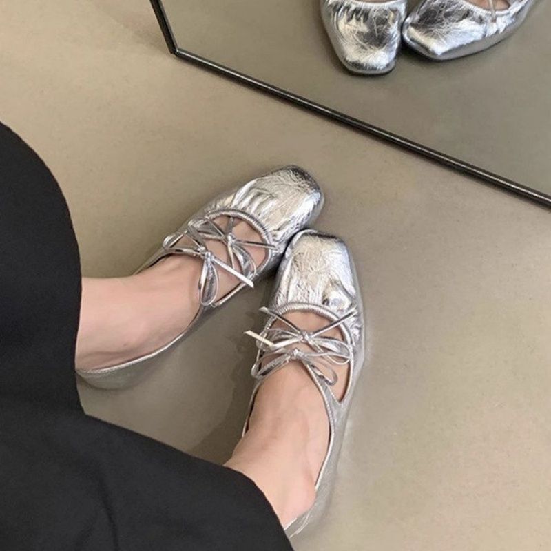 Damen elegante Mules mit raffiniertem Schnür-Design EB