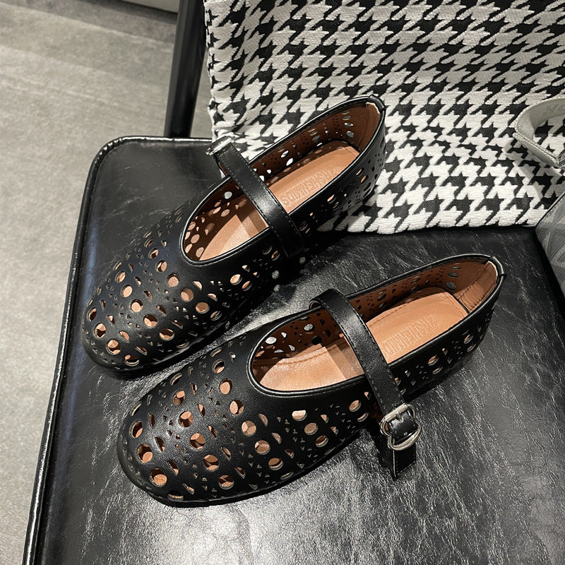Damen Elegante und modische Clogs mit atmungsaktiver Lochmusterung EB