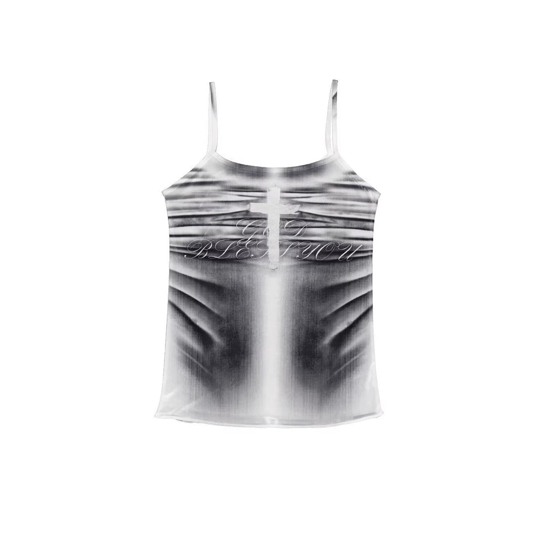 Damen lässiges Tanktop mit kreativem Grafikdesign EB